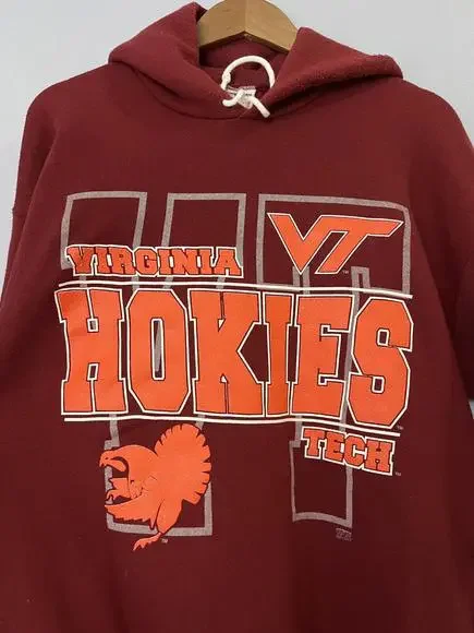 Vintage Virginia Tech Hokies 20/20 Sport Hoodie 80s 90s College